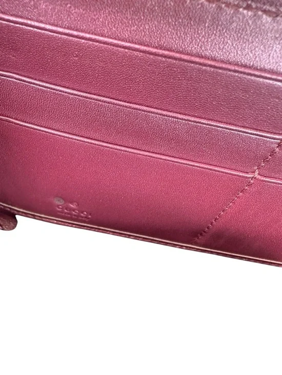 Gucci Metallic Rose Pink Zip-Around Continental Wallet - Picture 9 of 10